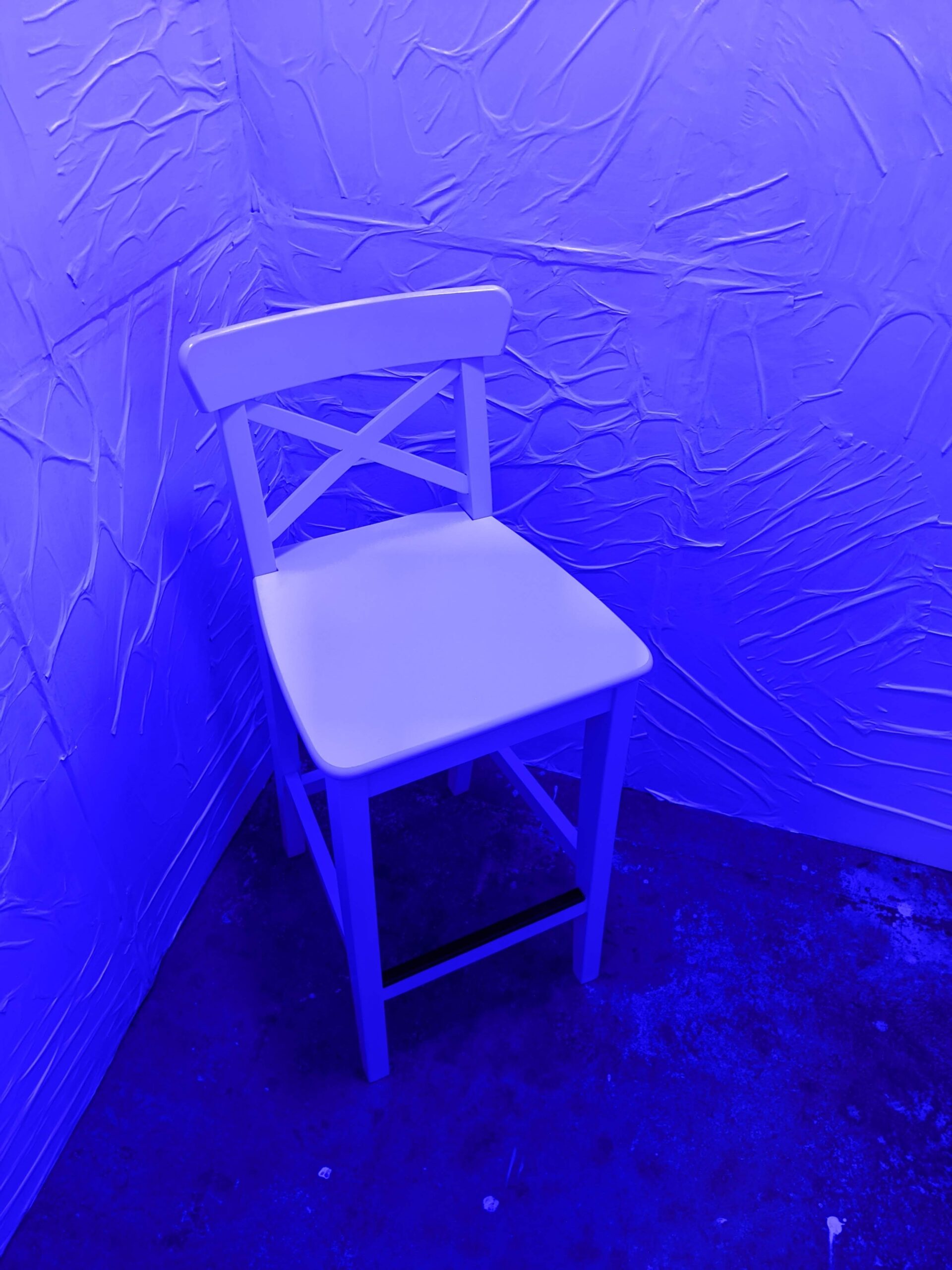 chair at corner of room